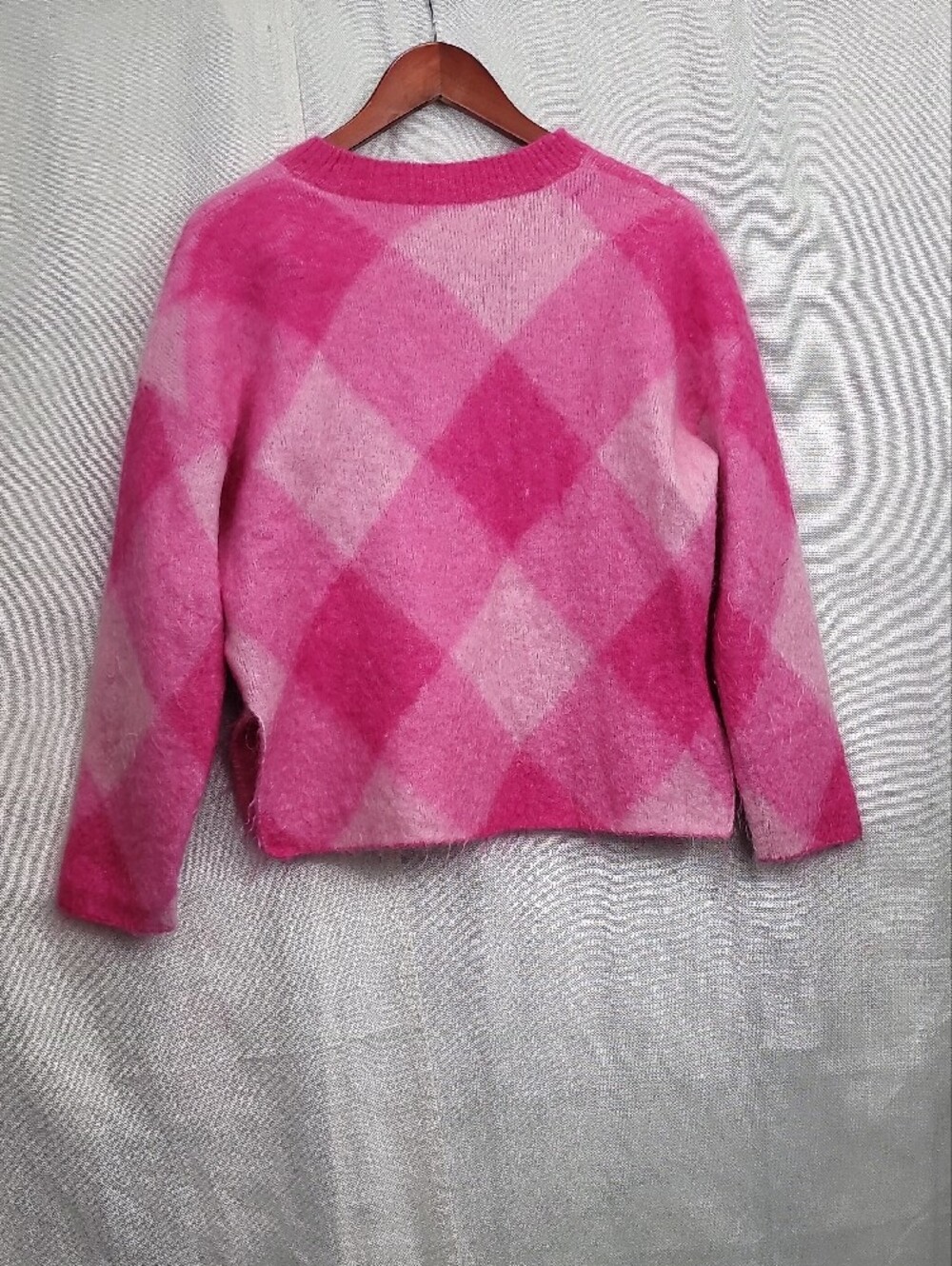 Other Stories Diagonal Plaid Mohair Blend Size M - Picture 6 of 12